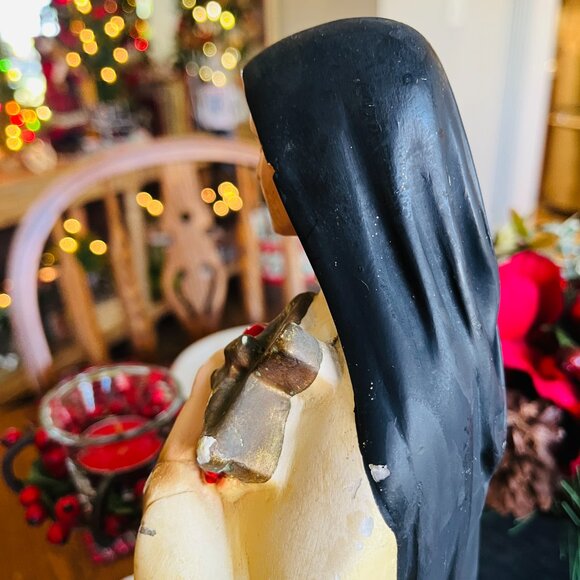 Antique Chalkware Saint Theresa of Lisieux Little flower of Jesus - Picture 9 of 17